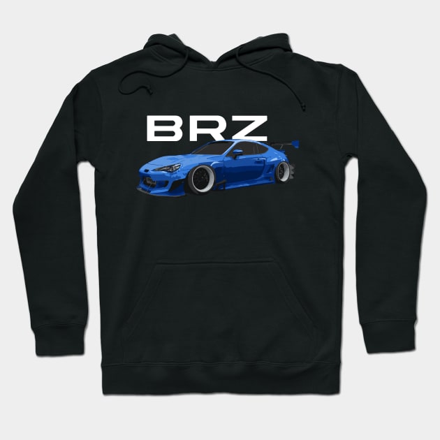 World Rally Blue Pearl Pandem Rocket Bunny Subaru BRZ Hoodie by cowtown_cowboy